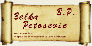Belka Petošević vizit kartica